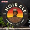 Round Metal Tin Sign Beer Culture Wall Art Bar Decor 20x20cm