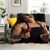 Cute Muscle Man L-Leon K-Kennedys Muscle Flannel Blanket Soft Throw Blanket Art For Home Decor Bedroom Bed Sofa Picnic Fans Gift
