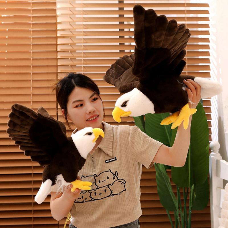 High Quality Plush White Headed Eagle Toy Soft Stuffed Animal For Home Decor And Kids Comforting Doll