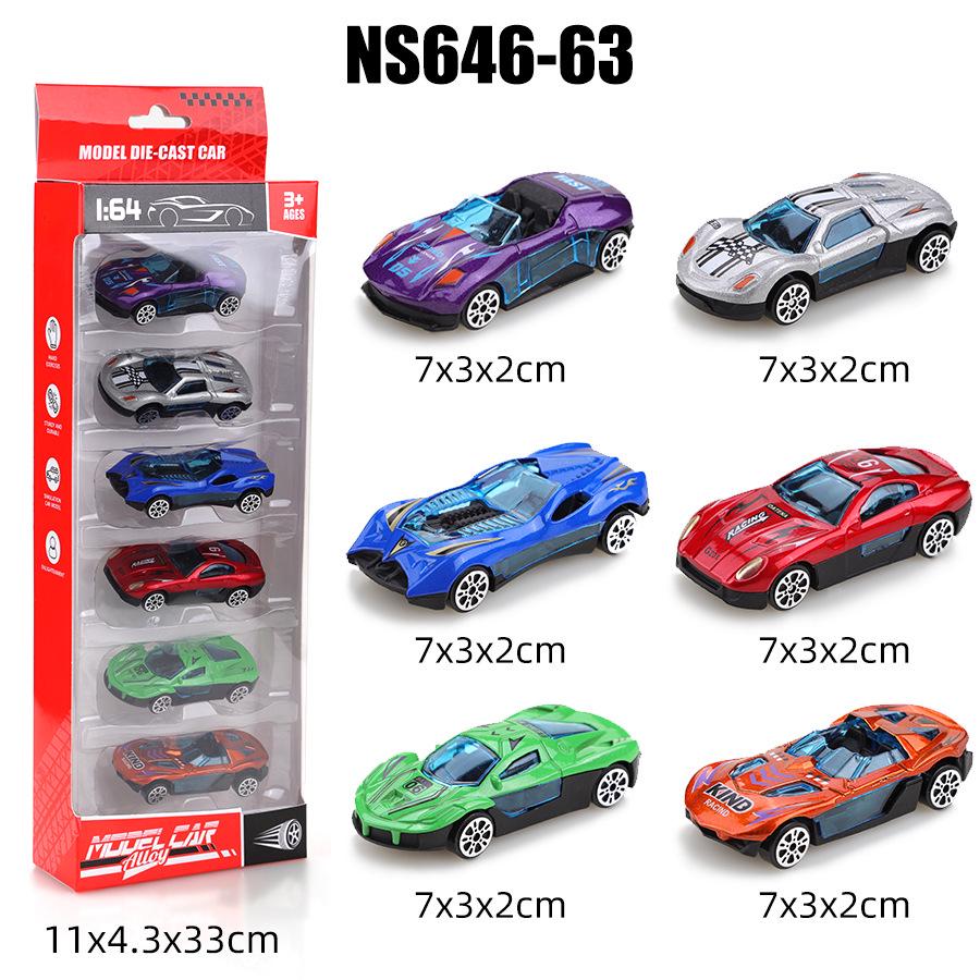 1:64 Alloy Toy Car Racing & Police Model Set for Kids