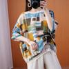 DIMANAF 2026 Plus Size New T-Shirt Women Blouse Print Shirts Loose Casual Lady Tops Tees Oversize Beach Summer