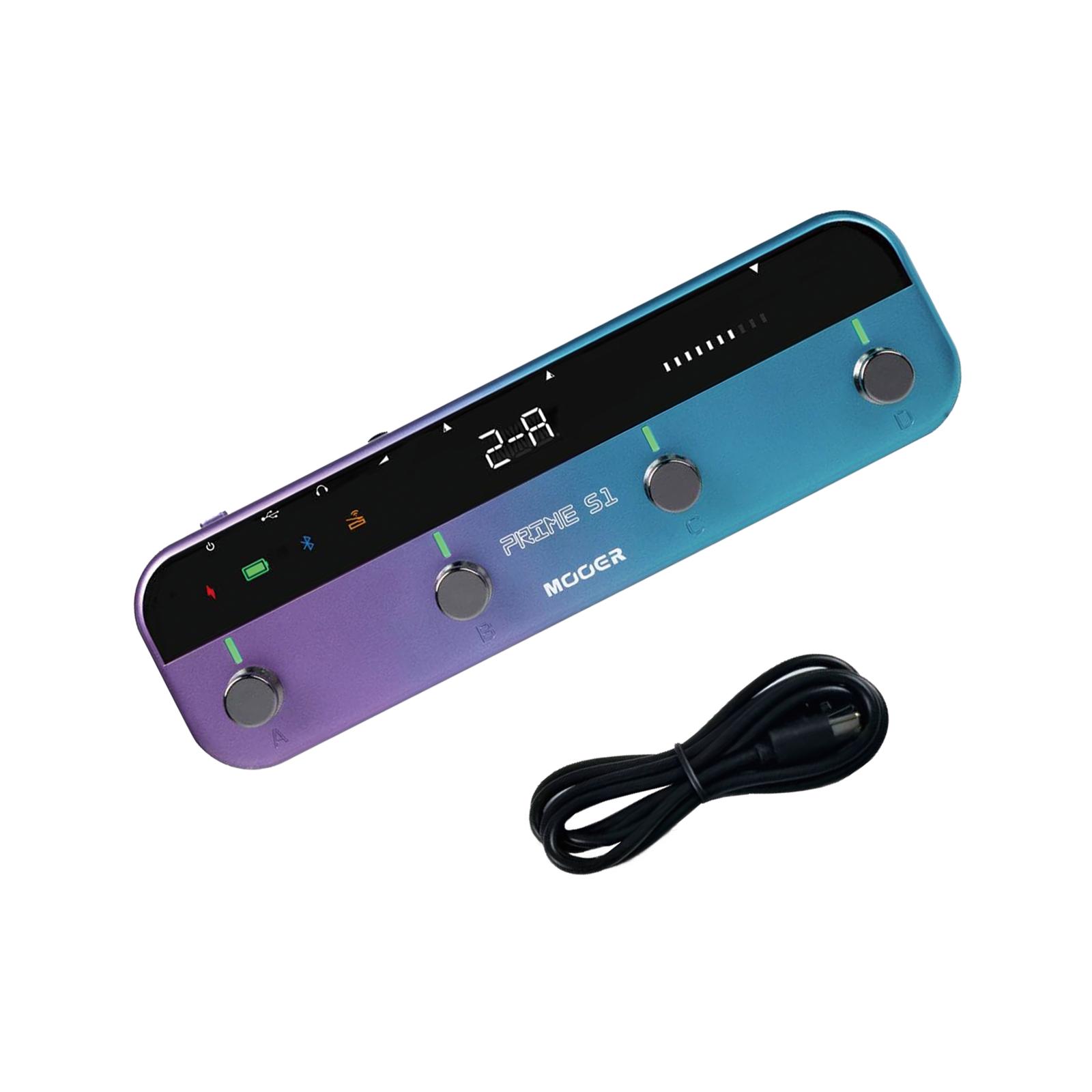 Гитарная мультипедаль эффектов MOOER S1 - 126 эффектов, тюнер, метроном, драм-машина, беспроводная педаль, лупер, USB-запись