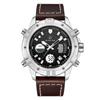 Popular watch multi-functional waterproof, casual fashion electronic watch men's, sports watch, student leather watch