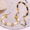 MamacitaSlay Damenschmuck Massives Segment Gebackene Farbe Armband Hochwertiges Damen Edelstahl Gebackene Farbe Armband