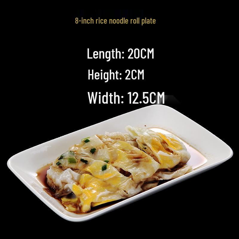 Rectangular Ceramic Rice Noodle & Hot Pot Plate - Free Shipping