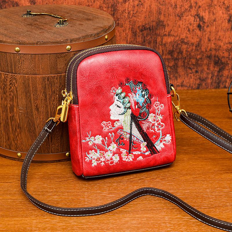 Retro Fashion Hundred Large Capacity Soft Embroidery Women's Backpack, Ethnic Style Travel Tote Shoulder Bag