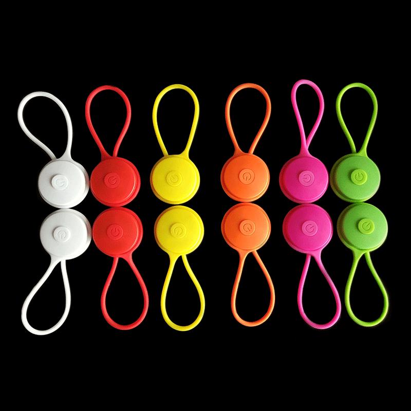 1Pcs Silicone Led Night Outdoor Backpack Lights Running Warning Light Camping Riding Wind Rope Light Travel Equipment Tool