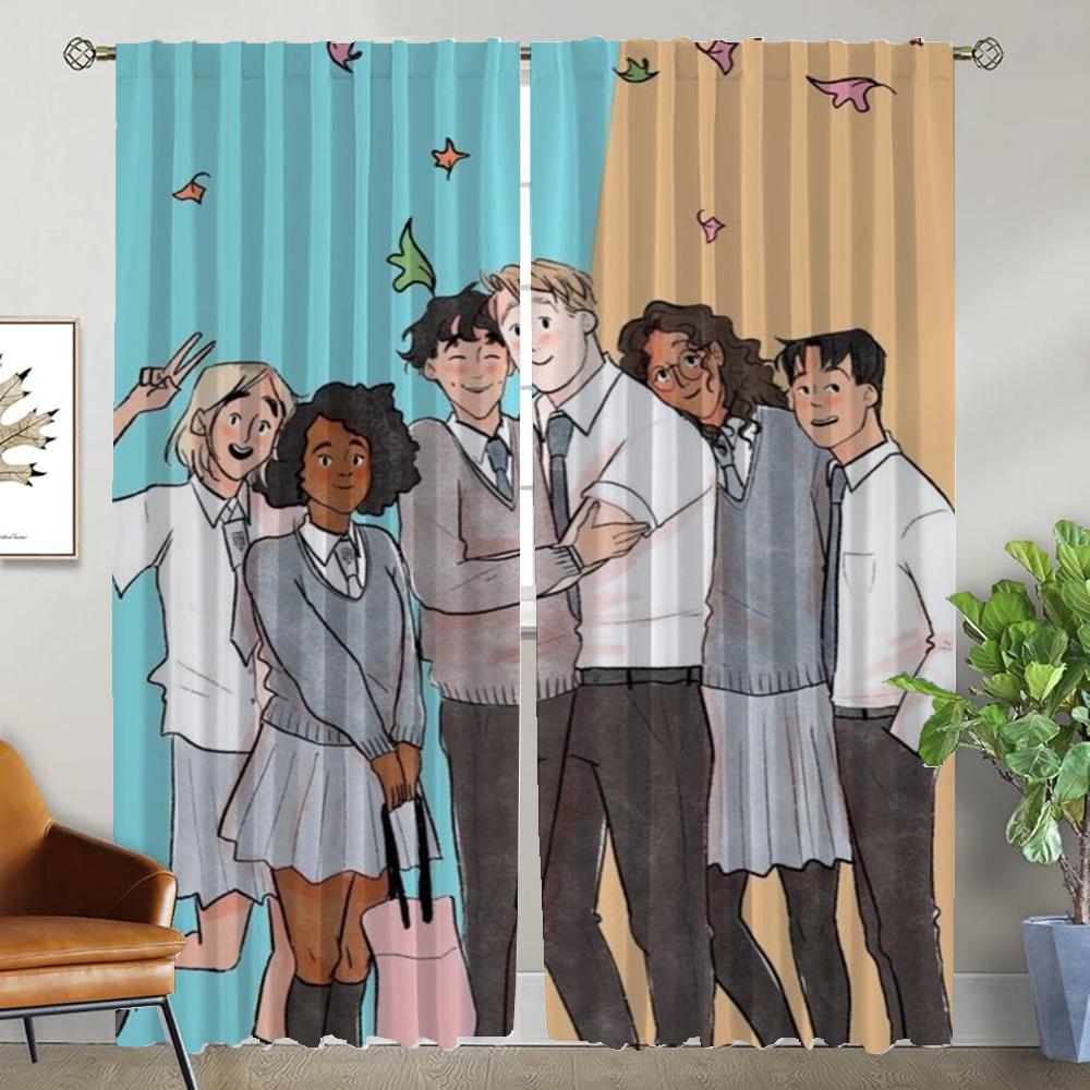 

Элегантные шторы для комнаты, 2 шт., шторы Heartstopper для комнаты, 2 панели тюля для спальни, занавески для домашнего интерьера, перегородки W50xH70cmx2pcs-CL