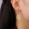 Cazador Gold Color Clear Zircon Cross Earrings for Women Stainless Steel Jesus Jewelry Christian Earrings Mother's Day Gift 2026