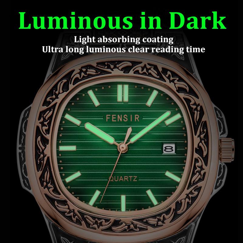 Luxus Herren Armbanduhr Leuchtend Wasserdicht Datum Herrenuhr Edelstahl Herren Quarzuhren Lässige Herrenuhr