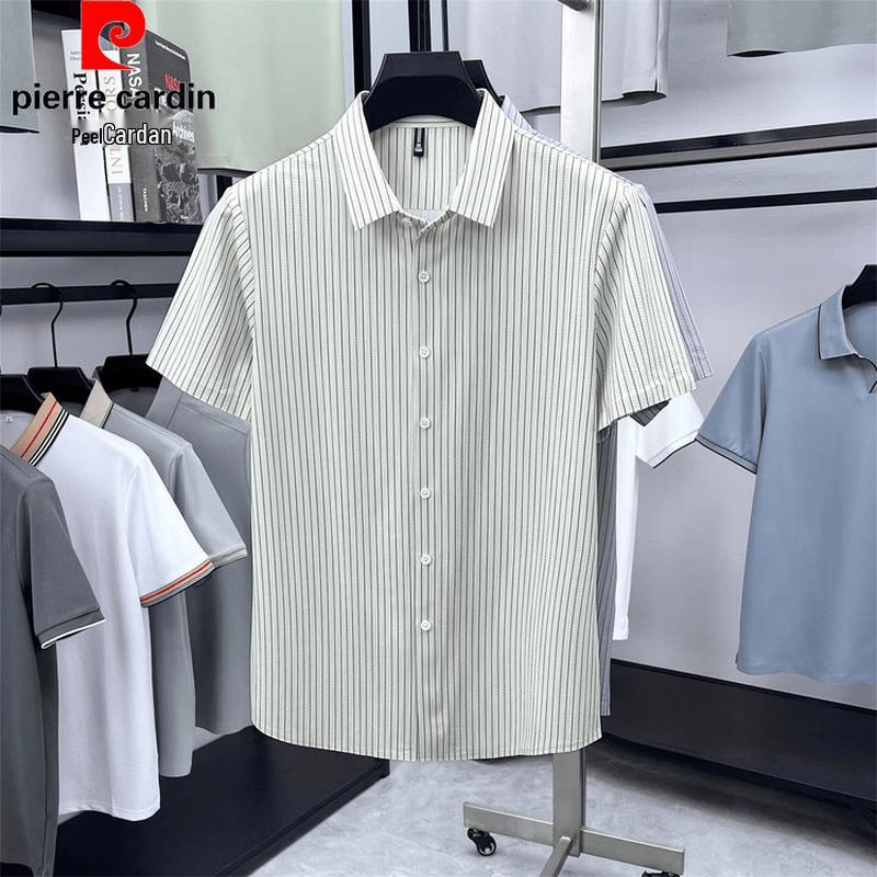 Pierre Cardin Men's Striped Short-Sleeve Shirt