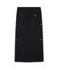 Crank Washed Cargo Maxi Skirt_Black