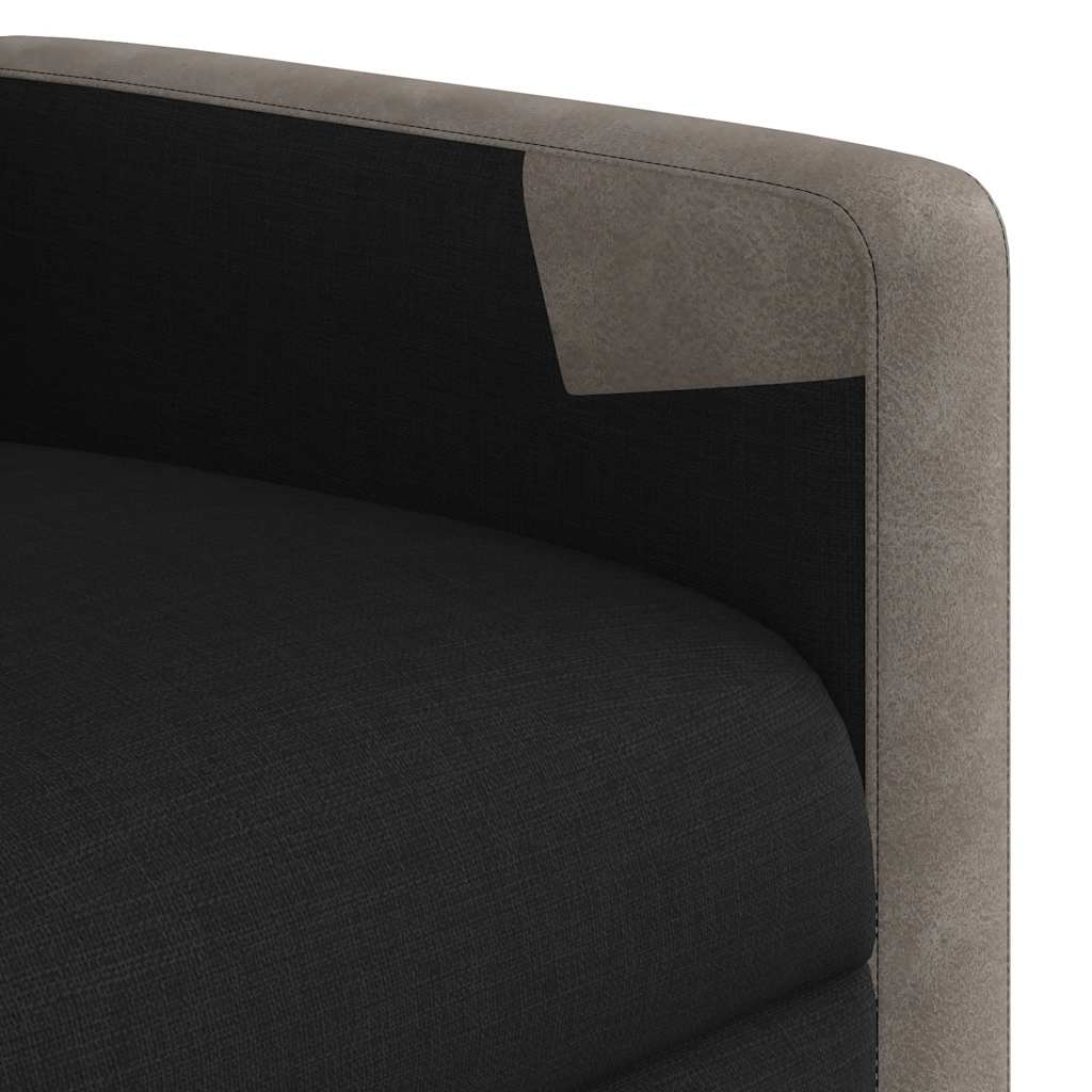 Relaxation Armchair Black Fabric
