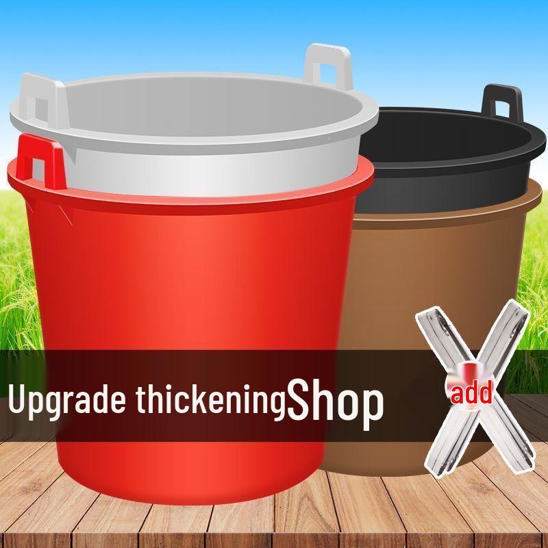 Durable Round Plastic Bucket for Watering Vegetables & Collecting Well Water