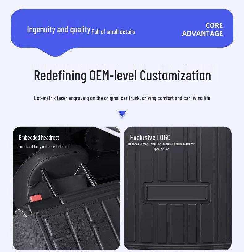 Leapmotor A10 Trunk Mat: Tail Box TPE Mat for 26 Models - Car Accessories and Decoration