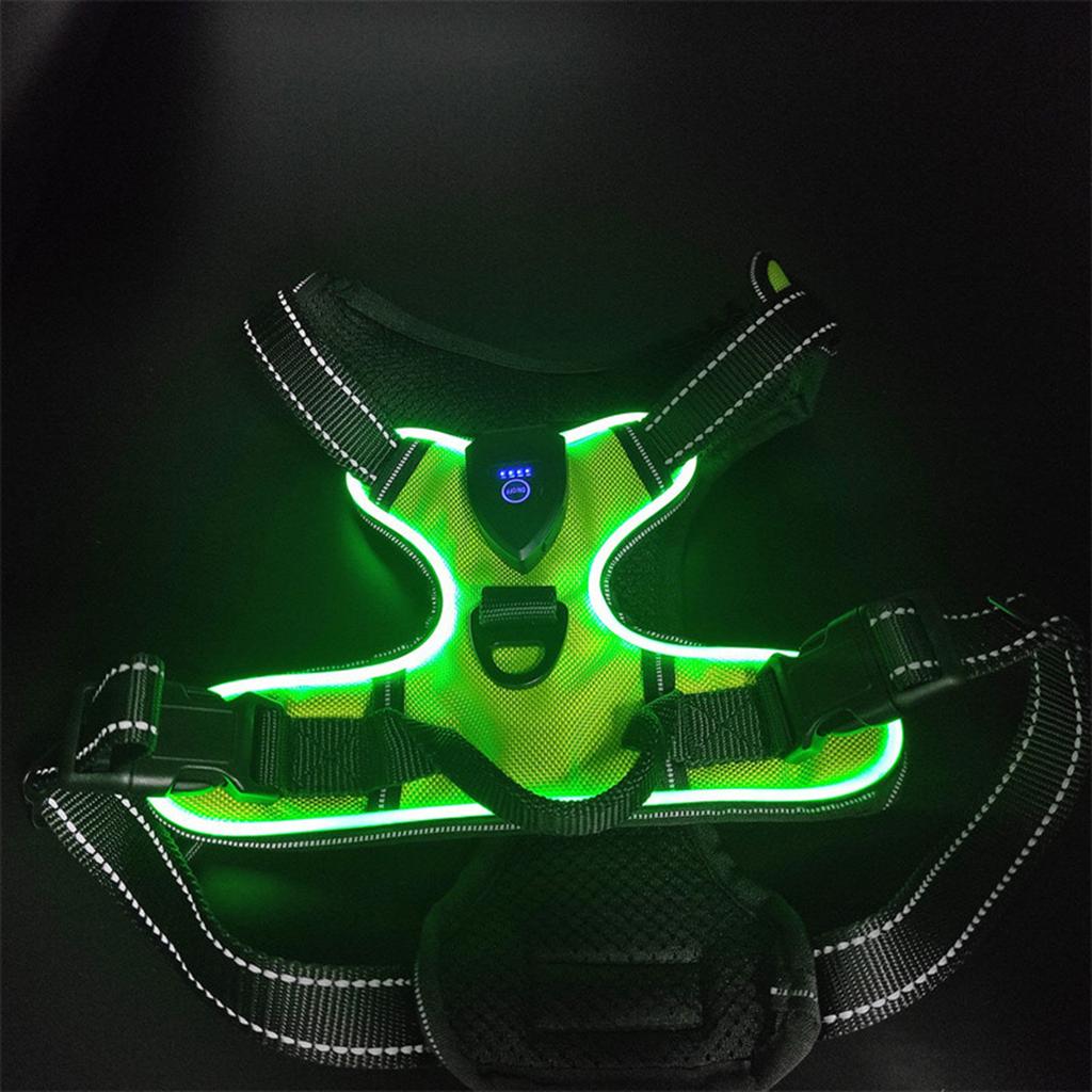 Dog Chest Back LED Harness with Sturdy Buckle Dog Cat Large Dogs Walking Dog Harness Kitten Chest Strap Dogs Harness