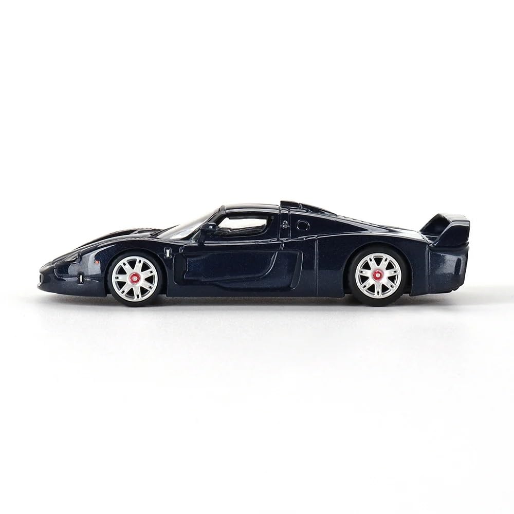 BBR MODELS Scale Maserati MC12 Stradale Blue Metallic with Stripes 1/64 (Finished Model)