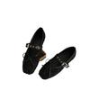 Evening wind bow shallow mouth Mary Jane shoes women's shoes 2025 early spring ballet flat shoes show long legs