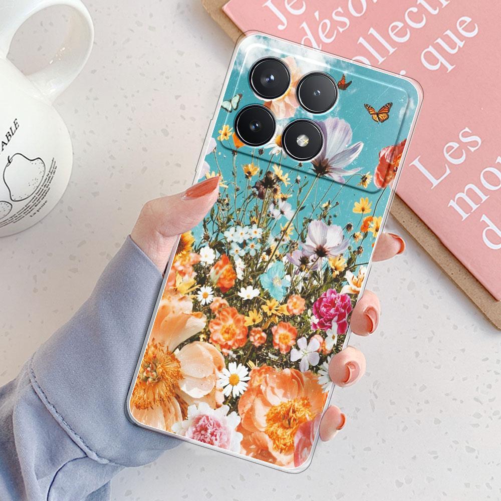 Pour Xiaomi Poco F6 Pro Coque Pour Xiaomi Poco M6 4G Housse Anti-choc Transparente Souple Silicone Coque de Téléphone sur Xiaomi PocoF6 Mode Funda