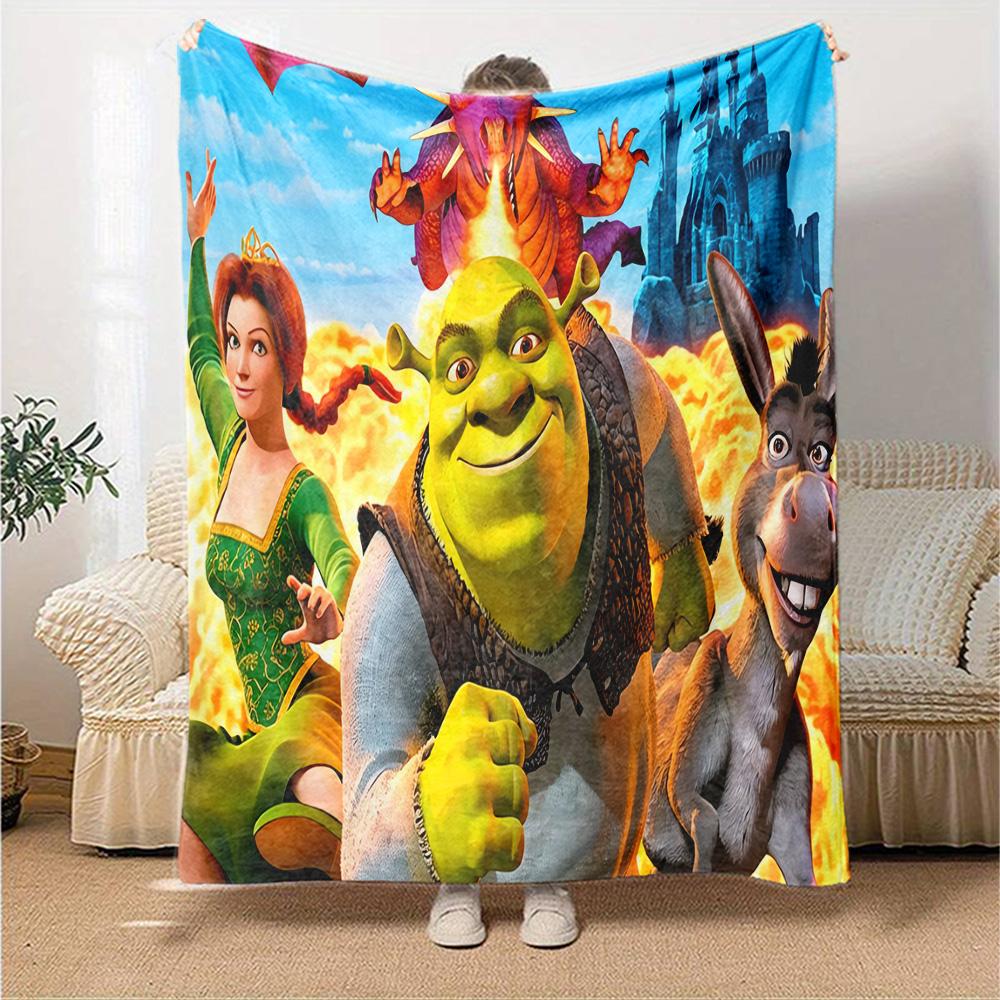 Shrek'S Magical Adventure Flannel Blanket Super Soft Warm Cozy Blanket For Sofa Bed Office Travel Allseason Home Decor Gift