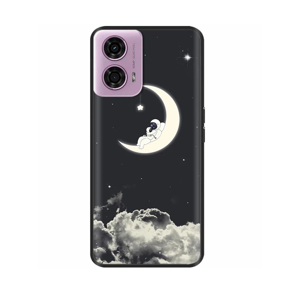 Für Motorola Moto G24 Hülle Weiche Glatte Flüssigsilikon Cartoon Handyhülle Für Moto G24 G 24 MotoG24 Schutzhüllen Bumper