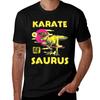 Funny Karatesaurus Karate Saurus Dinosaur T-Shirt Soft Cotton Print T-Shirt