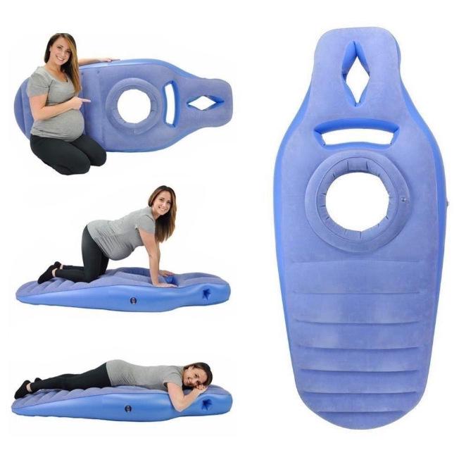 Inflatable Maternity Mattress Yoga Mat with Support Pillow