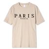 Paris Romantic City Letter Graphic Print Tees Men T-Shirt Summer Loose Clothing Loose Cotton Oversize Tshirt Street Soft Tops
