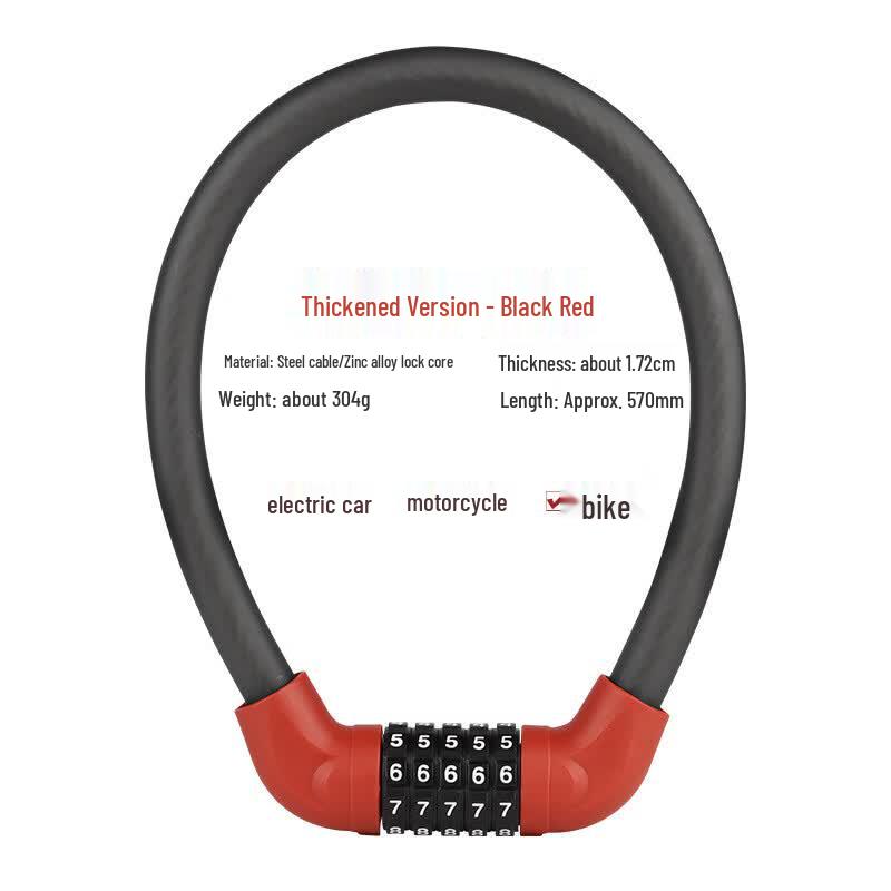 Lishi Bicycle Combination Cable Lock