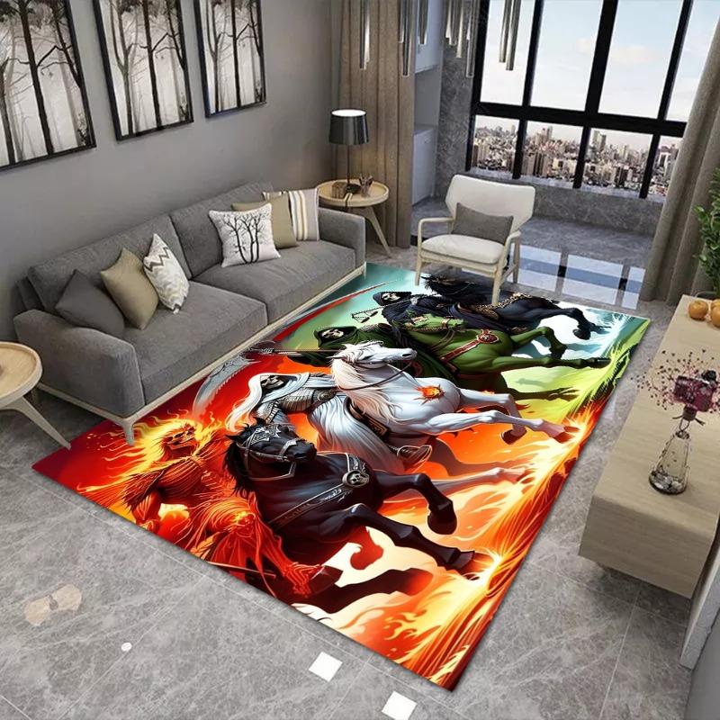 Scythe of Death Printing Large Area Rug Non-Slip Wear-resistant Carpet for Living Room Bedroom Soft Floor Mat Home Decor Fashion