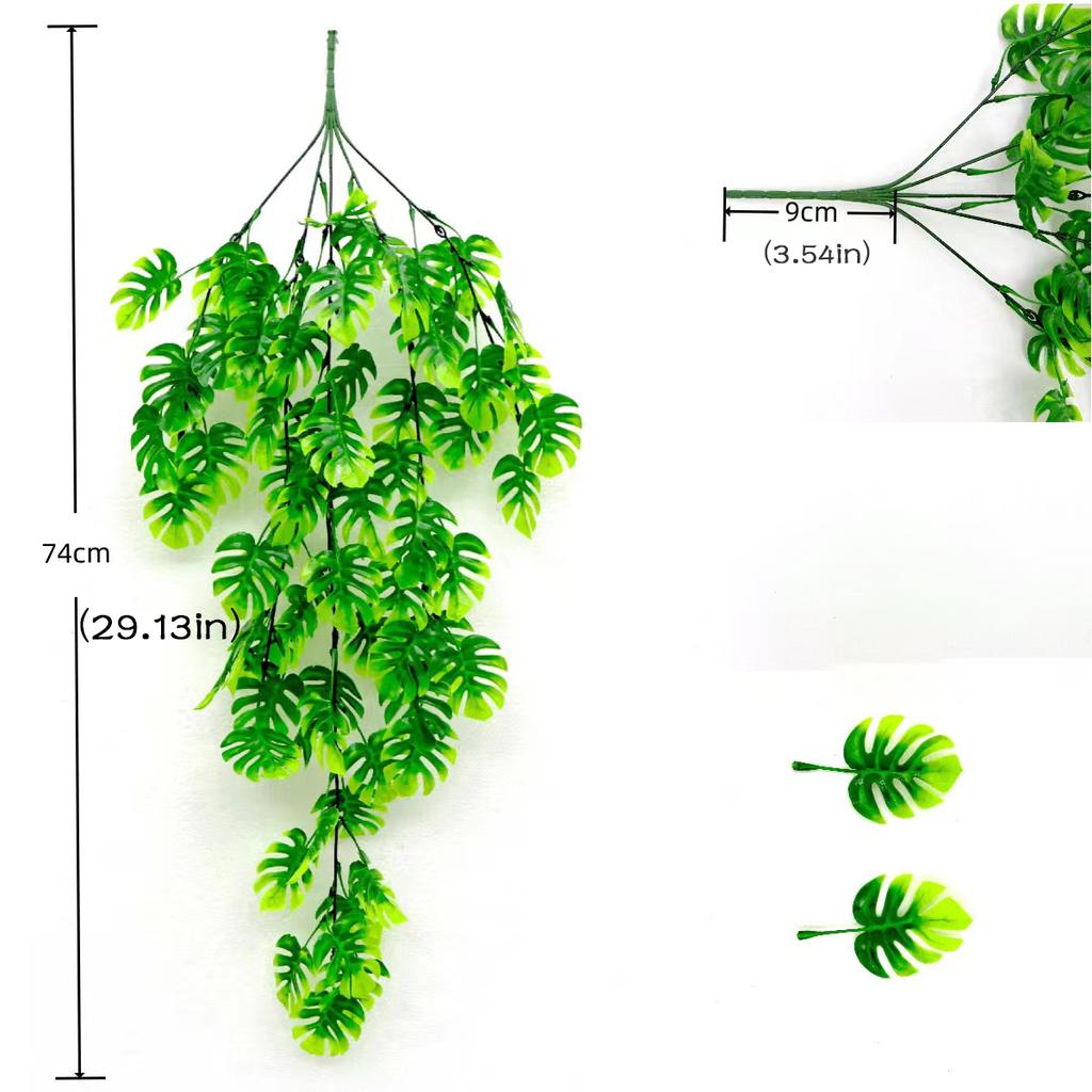 Artificial Plants Vines Wall Hanging Simulation Creeper Wall Hanging Indoor Green Plant Wall Decoration Fake Flower Rattan Plant