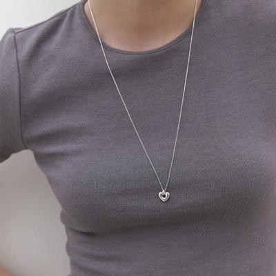 Mimesi Open Heart Long Necklace