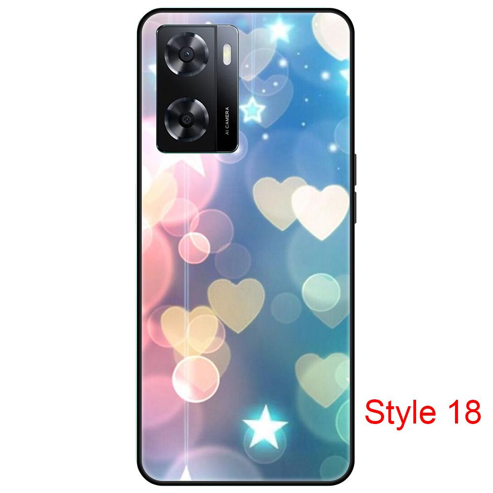 Black Case for Oppo A57 4G OppoA57 PFTM20 Cute Cartoon bumper Soft Silicon 6.56inch shockproof Full protection Cover