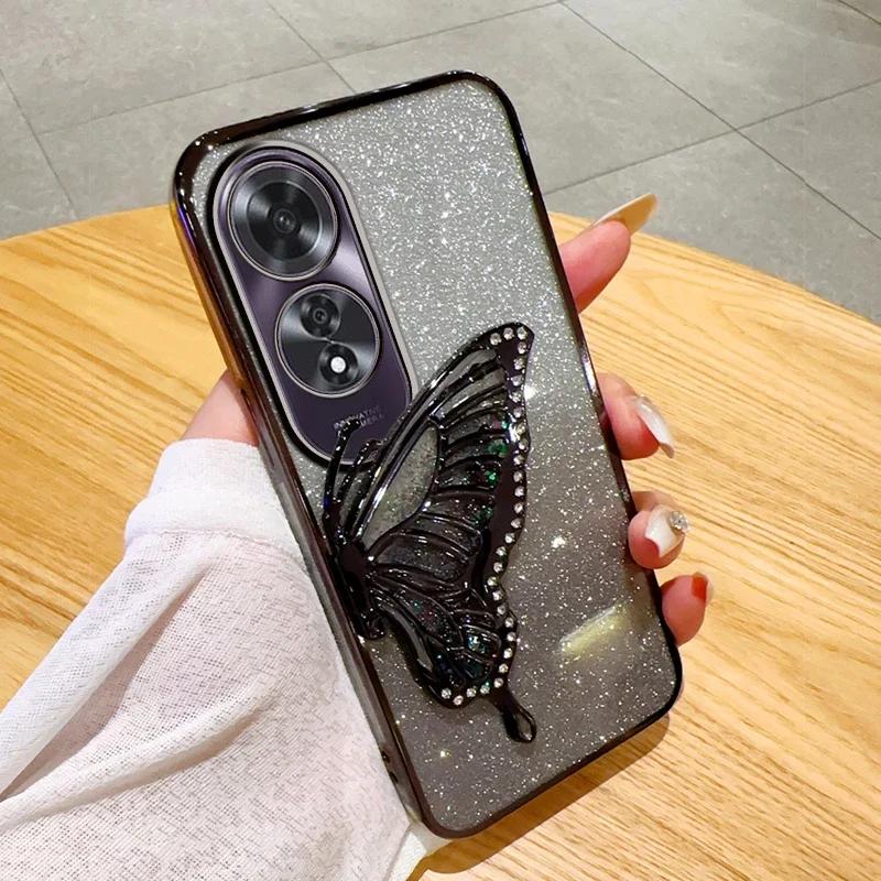 3D Buttriger Glitzer Handyhülle für OPPO A60 A98 5G A58 4G A78 4G A38 A18 4G A17 A17K A79 5G Kameraschutzhülle