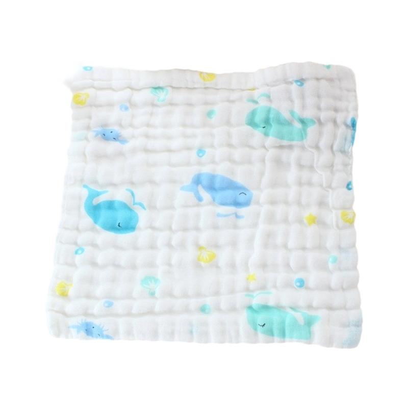 Cotton Baby Burp Cloth Soft and Breathable Newborns Washcloth for Teething Time Gentle Skin Care 30x30cm