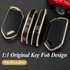 Montague Key Fob Cover for KIA with Leather Keychain, Premium TPU Key Case Shell for Kia Telluride, Sorento, K5 GT-Line Remote Smart Key Fob