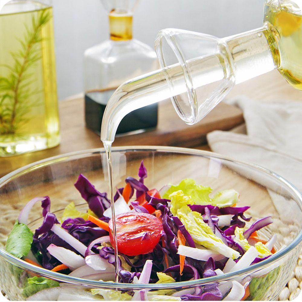Glass Cruet Pourer 150/200/450ml Vinegar Bottle Non-drip Condiment Container  Seasoning
