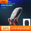 Interior Mouldings Alcantara Car Key Case Cover Shell For Alfa Romeo Giulia Stelvio Mito Giulietta Brera 4C 159 GTA 147 156 Mito