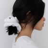 Geegee Pleats Big Scrunchie - White