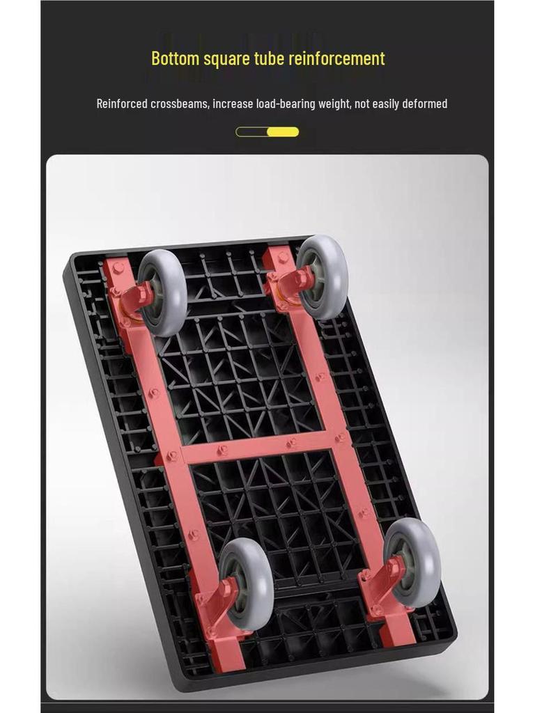 Lightweight Portable Folding Hand Cart for Moving and Delivery, Small Flatbed Truck for Household Use, Free Shipping