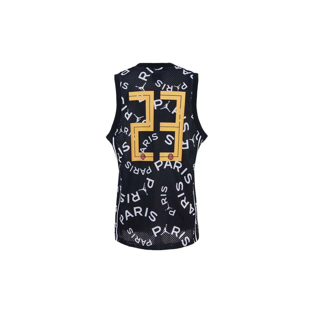 Air Jordan Paris Saint-Germain Stampa Canotte da Basket Gilet Nero Uomo CK9669-010