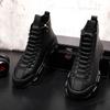 FashionTop Quality Fashion Men's Casual Shoes Leather Platform Boots Men Sneakers Male Man Trending Leisure High Tops Shoes for Men