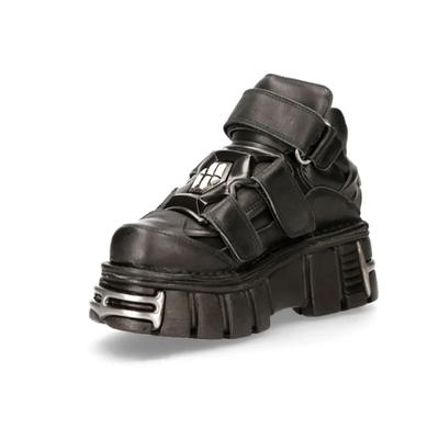 Fashion New Low Top Metal Muffin Bottom Daddy Shoes with All The Increase Punk Shoes Thick Soled Round Head Single Shoe Woman