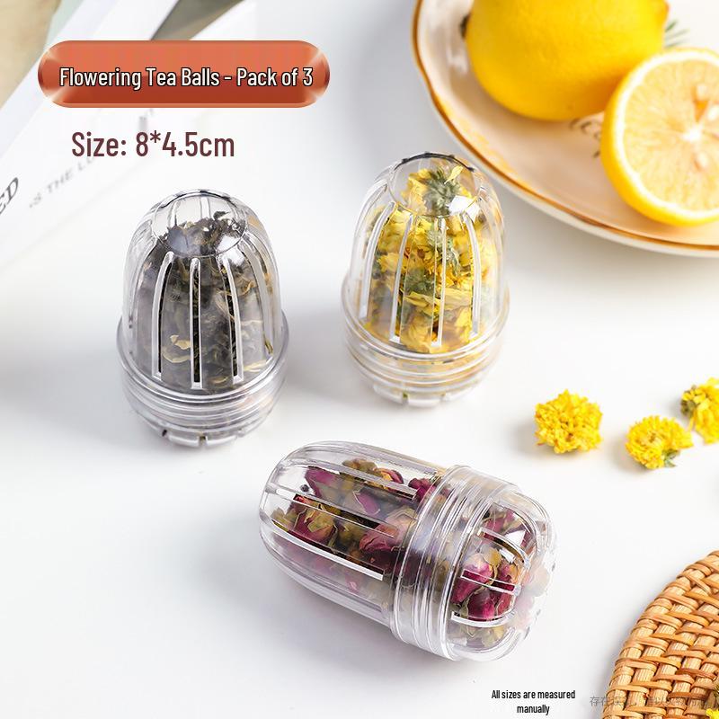 Insulated Flower Tea Infuser Ball - Tea Strainer & Storage with Water Separation