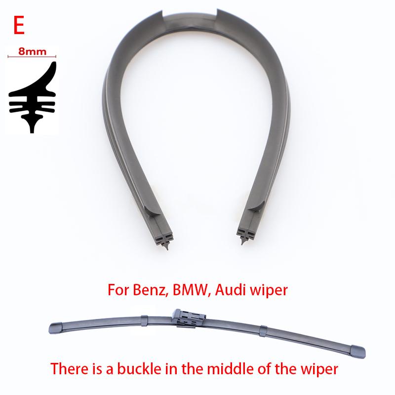 Všechny typy automobilových stěračů Gumová náhradní lišta Měkká vložka 35 až 80 CM Výměna stěrače čelního skla BMW Mercedes Benz