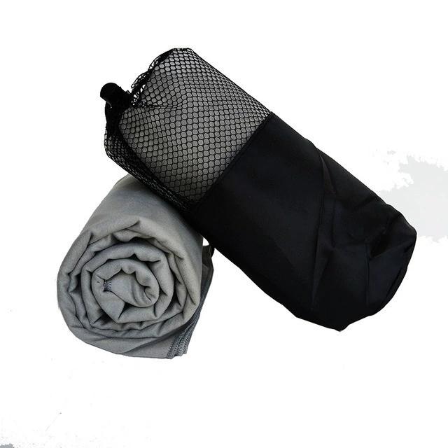 Microfiber Portable Beach Towel Dry Fit Quick Drying Gym Towel with Mesh Bag for Sports