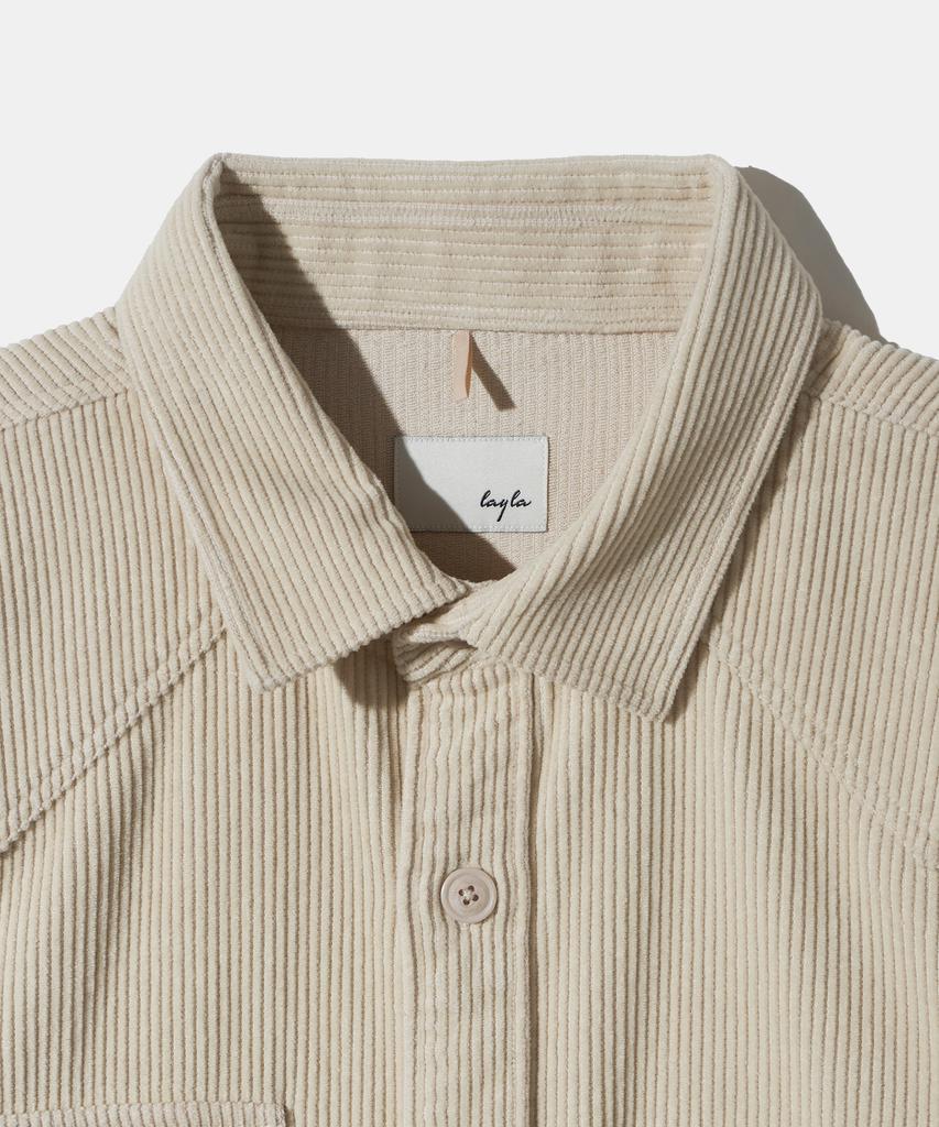 DIAMOND LAYLA Western Corduroy Washing Shirt S164 Cream Bone