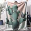 Cactus Throw Soft Flannel AC Blanket Lightweight Summer Nap Throw Cozy  Blanket for Sofa Bed Travel Home