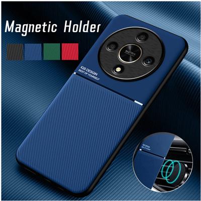 Matte, rutschfeste Leder-Telefonhülle für Honor Magic 6 Lite 6 Pro 5 Lite X9B X8B X9A X6 X8 Honor 90 70 Schutzhüllen mit magnetischem Kartenhalter