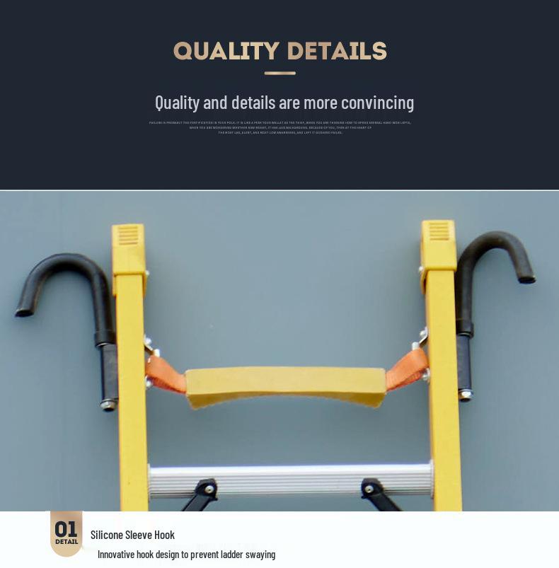 Multi-Functional Aluminum Telescopic Folding Ladder for Household and Engineering